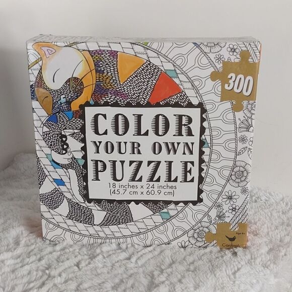 NIB 300pc. Color Your Own Puzzle "Cat on a Rug" - Picture 4 of 4